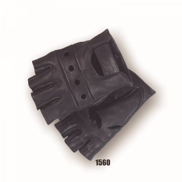 FINGERLESS GOATSKIN DRIVING GLOVE w/PADDED PALM & VELCRO STRAP 8321560