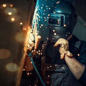 person welding