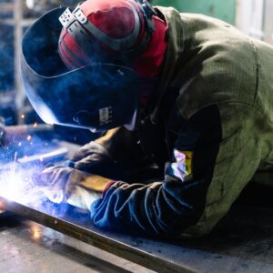 person welding