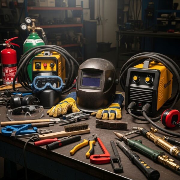 welding tools on a table