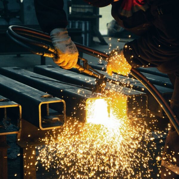 man working efficiently with quality welding equipment